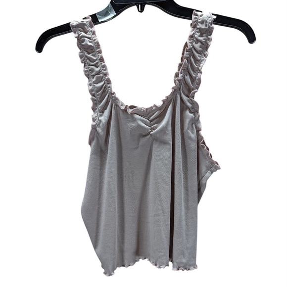 TopShop ruched tanktop size US 14 stretchy 100% cotton material NWOT - Picture 1 of 6